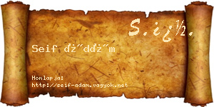 Seif Ádám névjegykártya